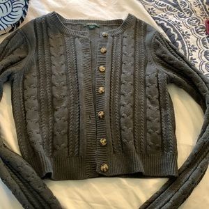 Grayish green cardigan size small like new